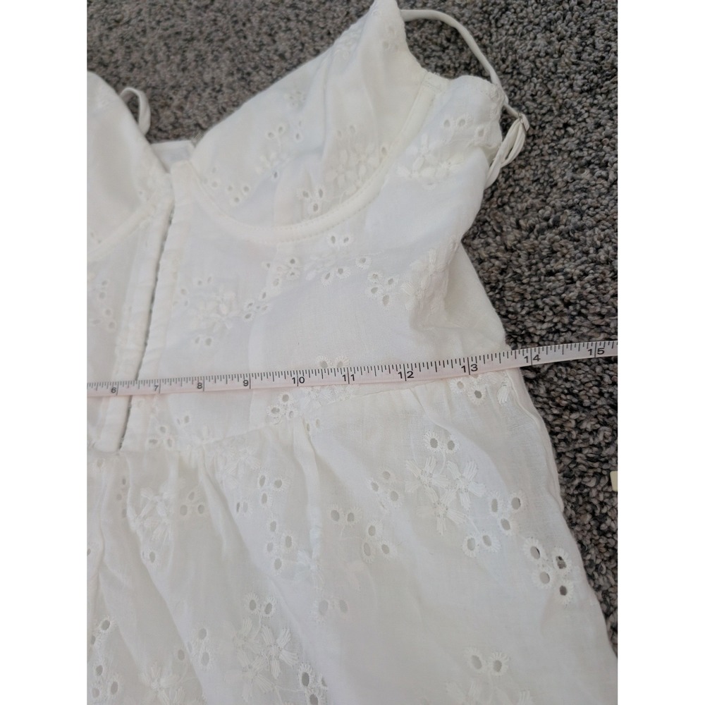 Windsor White Eyelet Floral Corset Romper Underwire Sweetheart‎ Small KPD1508 - Picture 6 of 7
